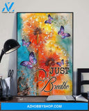 Butterfly Just Breathe Poster Canvas Wall Decor Visual Art