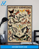 Butterfly Knowledge Vertical Canvas Prints, Wall Decor Visual Art