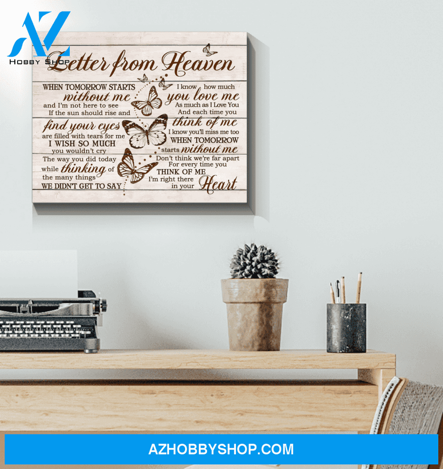 Butterfly Letter From Heaven Special Custom Design Canvas