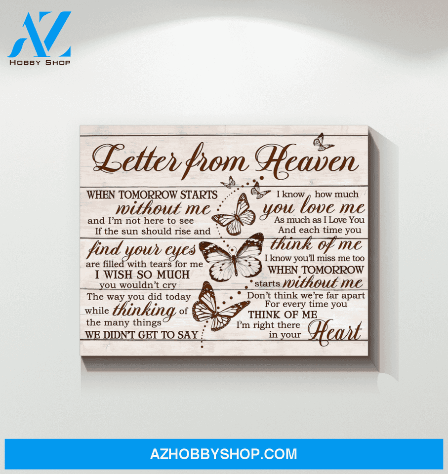 Butterfly Letter From Heaven Special Custom Design Canvas