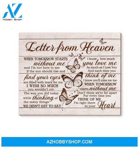 Butterfly Letter From Heaven Special Custom Design Canvas