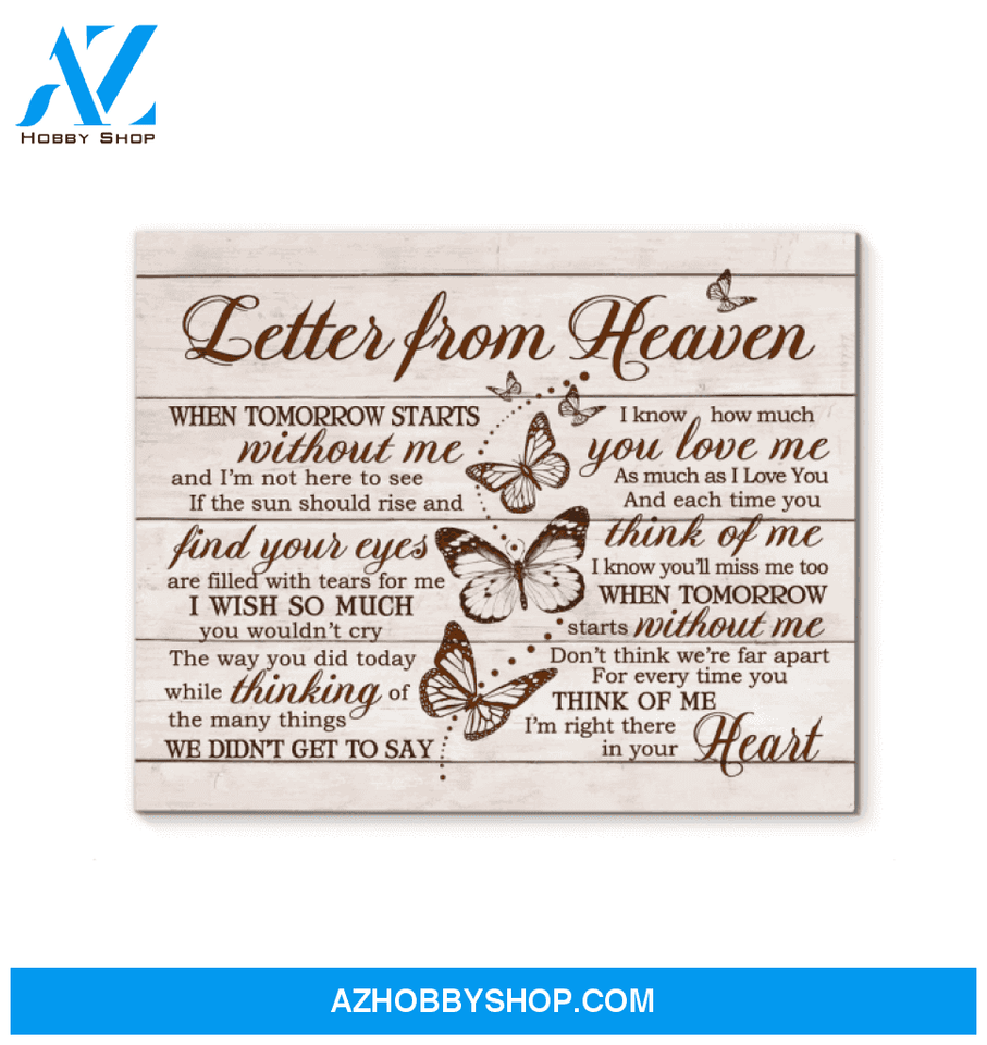 Butterfly Letter From Heaven Special Custom Design Canvas