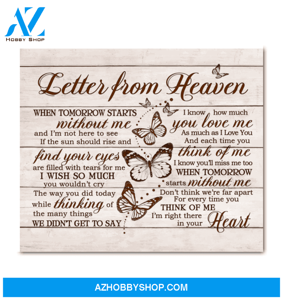 Butterfly Letter From Heaven Special Custom Design Canvas
