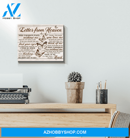 Butterfly Letter From Heaven Special Custom Design Canvas