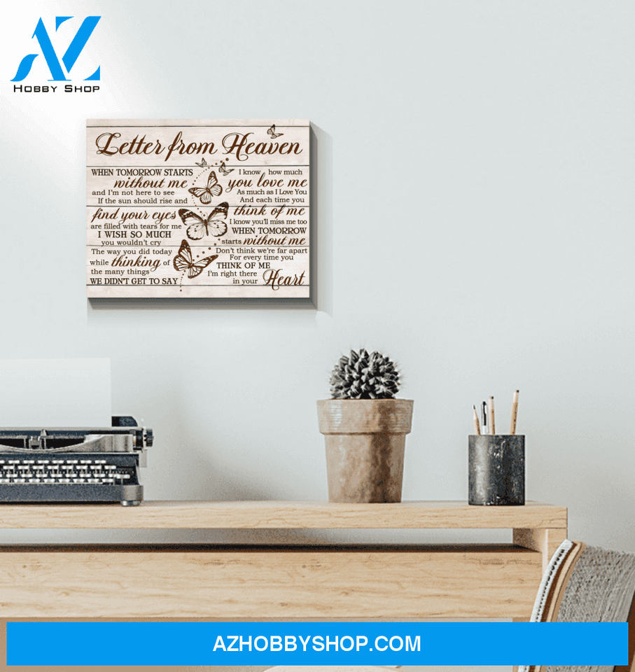 Butterfly Letter From Heaven Special Custom Design Canvas