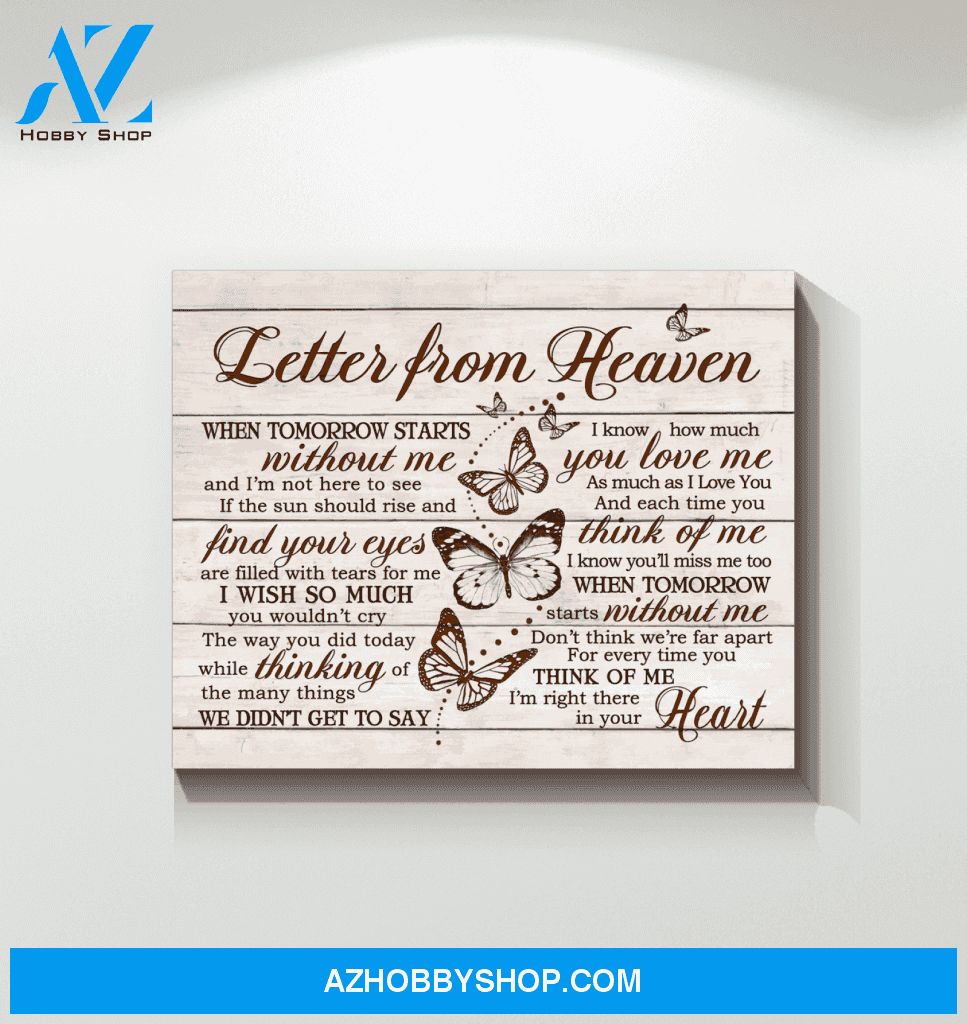 Butterfly Letter From Heaven Special Custom Design Canvas