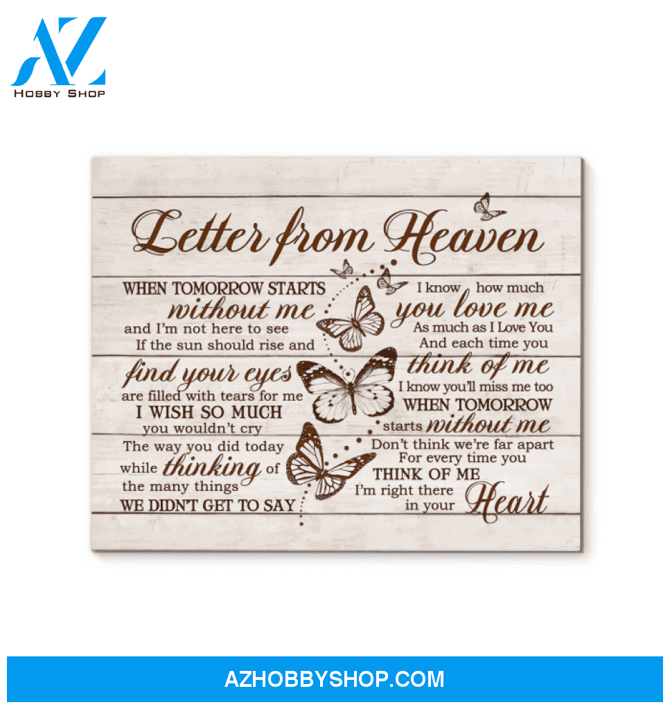 Butterfly Letter From Heaven Special Custom Design Canvas