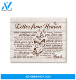 Butterfly Letter From Heaven Special Custom Design Canvas