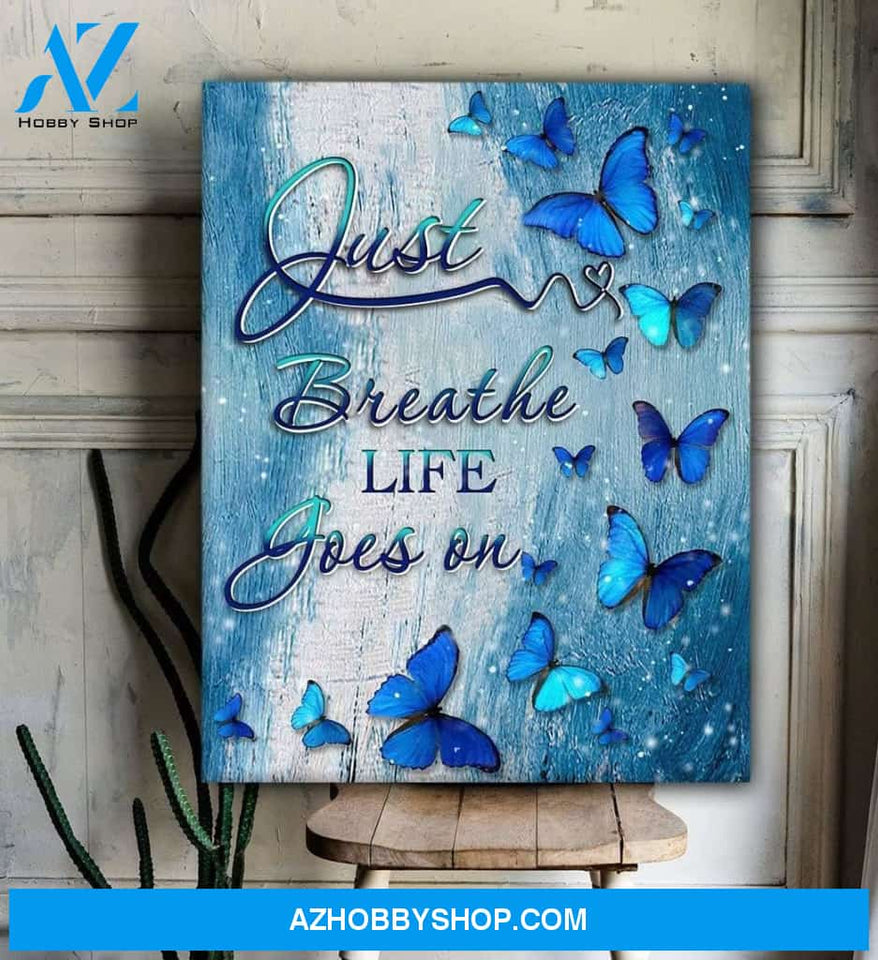 Butterfly Life Goes On Wall Art Canvas Prints