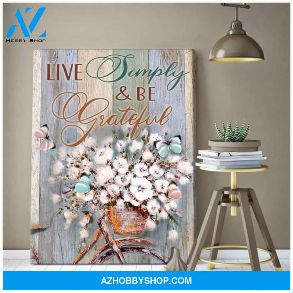 Butterfly Canvas Wall Art - Motivational Quotes Canvas - Butterfly Live Simply Canvas