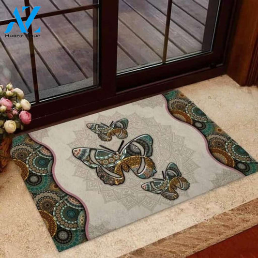 Butterfly Mandala Doormat