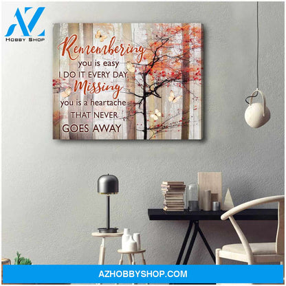 Butterfly Memorial Canvas Remembering you Wall Art Decor