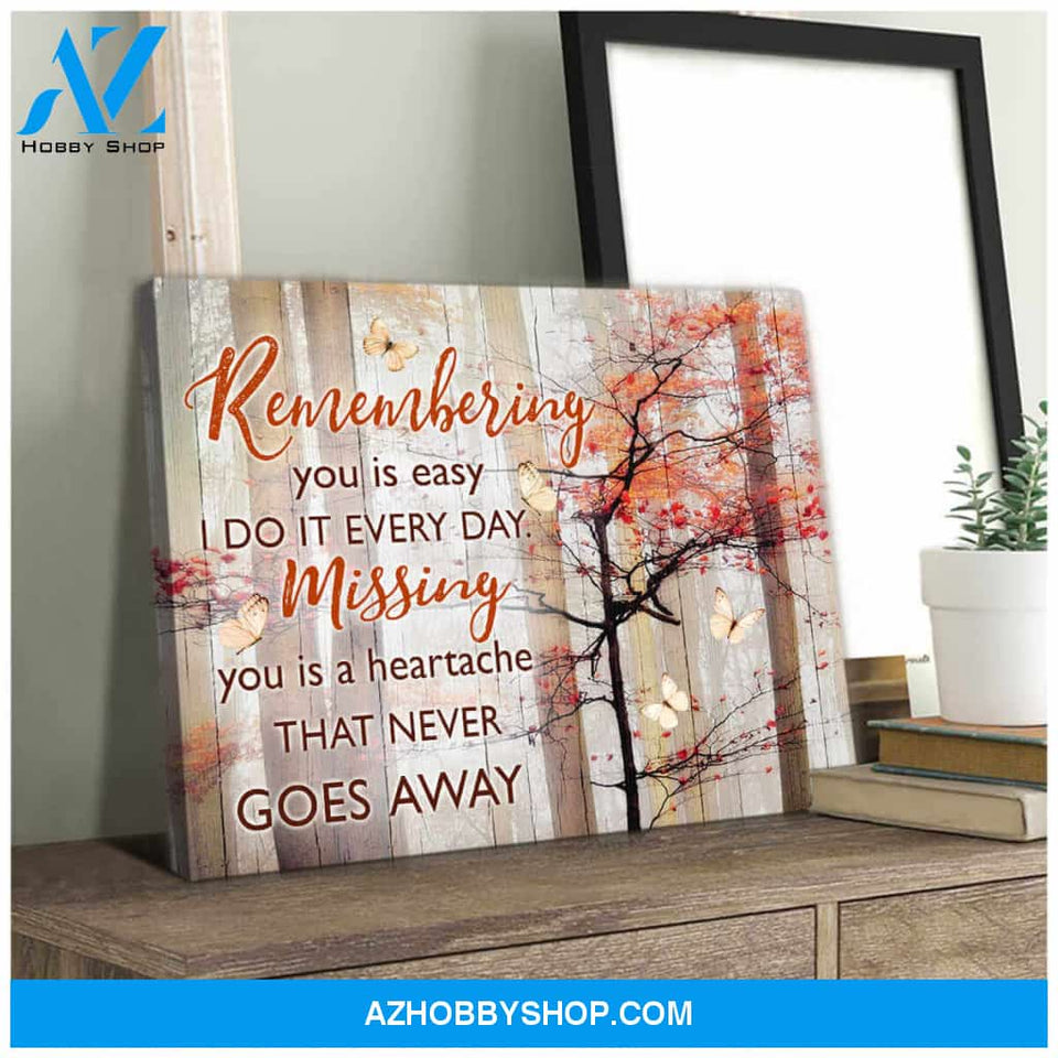 Butterfly Memorial Canvas Remembering you Wall Art Decor