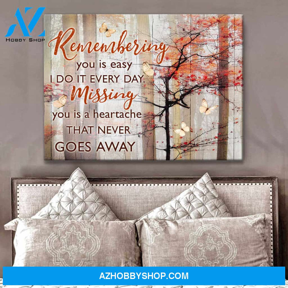 Butterfly Memorial Canvas Remembering you Wall Art Decor