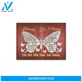 Butterfly, Missing you always - Matte Canvas (1.25"), gift for you, gift for her, gift for widow, gift for butterfly lover