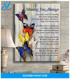 Butterfly Missing You Always Wall Art Canvas Prints