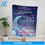 Personalized Blanket, Butterfly Mom Letter To My Daughter Wrap Yourself Around This Blanket To Keep Your Warm Feel My Love Fleece Blanket