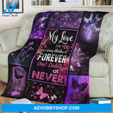 Butterfly My Love For You Is A Journey Fleece Blanket Animal Gift For Family,Birthday,Friends,Couple,Butterflies Lover Gift Home Decor Bedding Couch Sofa Soft and Comfy Cozy