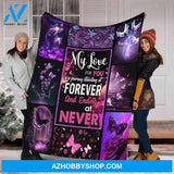 Butterfly My Love For You Is A Journey Fleece Blanket Animal Gift For Family,Birthday,Friends,Couple,Butterflies Lover Gift Home Decor Bedding Couch Sofa Soft and Comfy Cozy