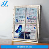 Butterfly My Mind Still Talks To You My heart still look for you Canvas And Poster, Wall Decor Visual Art
