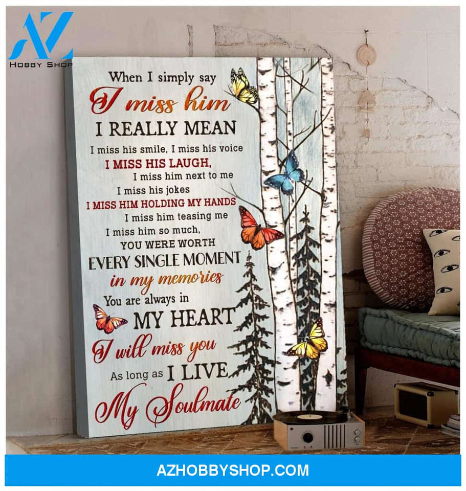 Butterfly My Soulmate Wall Art Canvas Prints