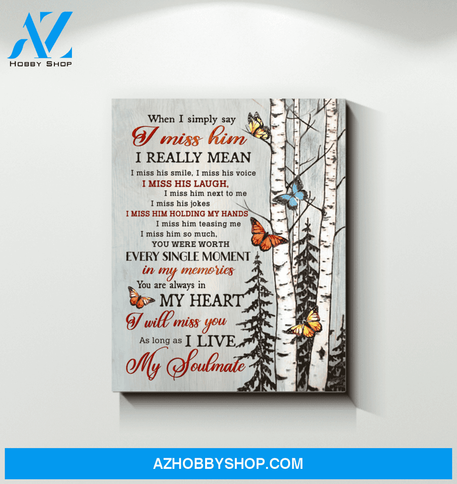 Butterfly My Soulmate Wall Art Canvas Prints