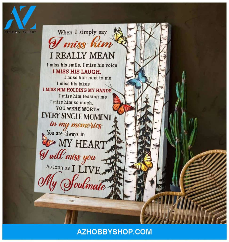 Butterfly My Soulmate Wall Art Canvas Prints