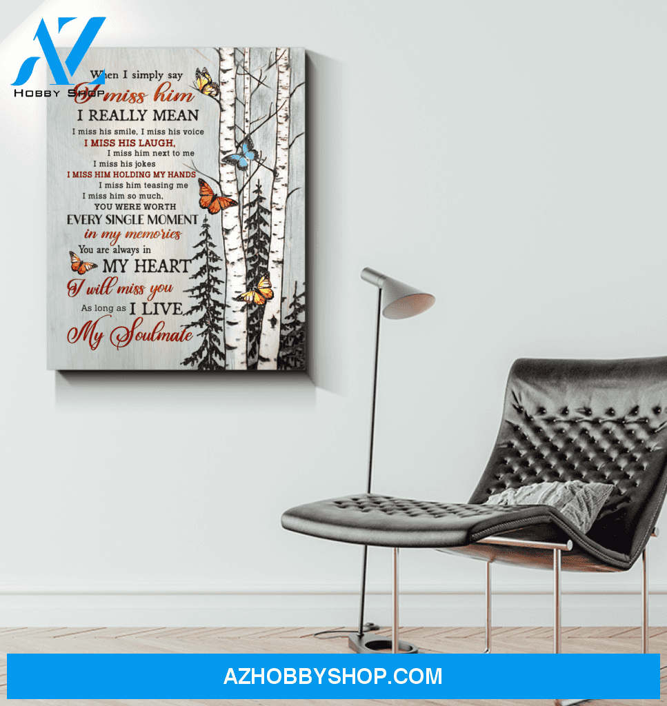 Butterfly My Soulmate Wall Art Canvas Prints