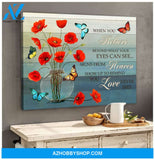 Butterfly Poppies When You Believe Wall Art Canvas Prints