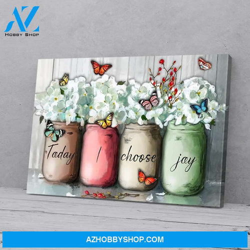 Butterfly Poster Canvas Wall Decor Visual Art, Today I choose Joy Wall Art Home House Decor