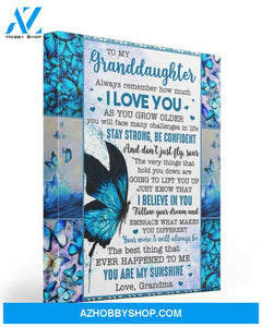 Butterfly Remember How Much I Love You Matte Canvas