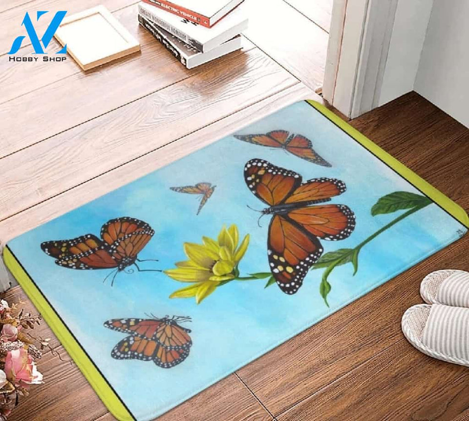 Butterfly Series Doormat Indoor And Outdoor Mat Entrance Rug Sweet Home Decor Housewarming Gift Gift For Friend Family Butterflies Lovers