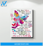 Butterfly She Has Wings Was Fierce Strong Special Custom Design Canvas