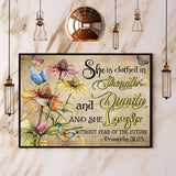 Butterfly She Is Clothed In Strength And Dignity Paper Poster No Frame Matte Canvas Wall Decor