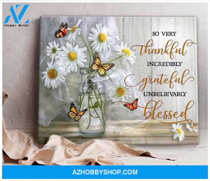 Butterfly So Very Thankful Wall Art Canvas Prints