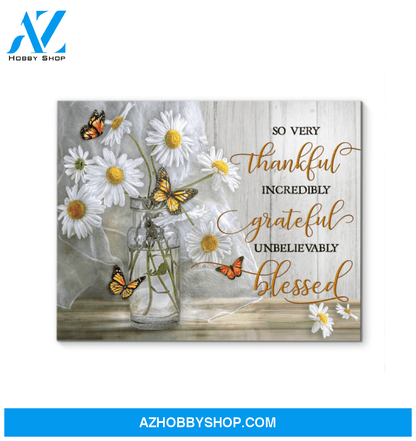 Butterfly So Very Thankful Wall Art Canvas Prints