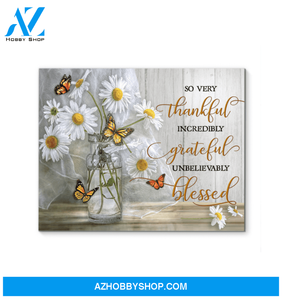 Butterfly So Very Thankful Wall Art Canvas Prints