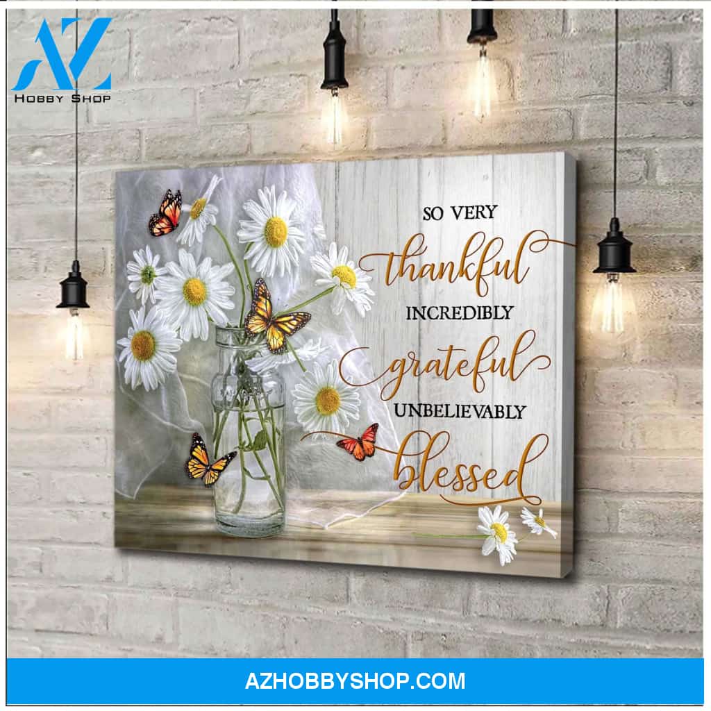 Butterfly So Very Thankful Wall Art Canvas Prints
