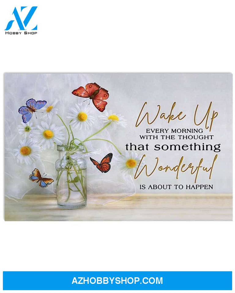 Butterfly Something Wonderful Is About To Happen Wall Hanging, Wall Decor Visual Art