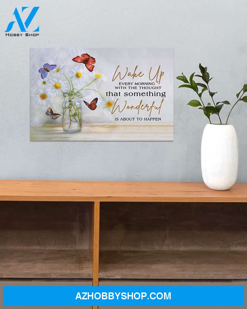 Butterfly Something Wonderful Is About To Happen Wall Hanging, Wall Decor Visual Art