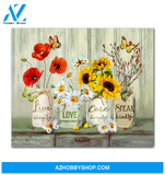 Butterfly Speak Kindly Wall Art Canvas Prints