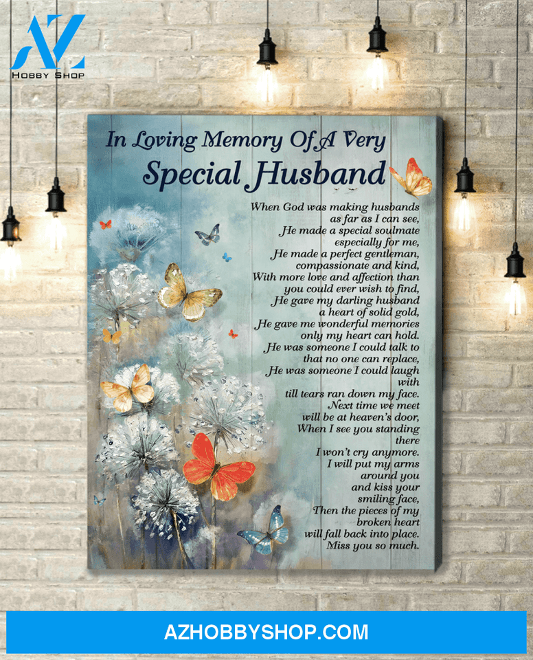 Butterfly Special Husband Wall Art Canvas Prints