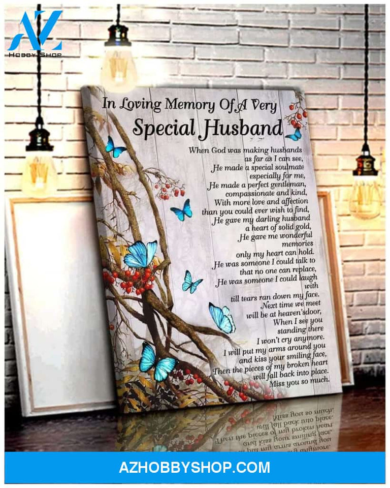 Butterfly Special Husband Wall Art Canvas Prints