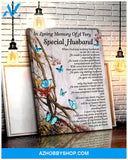 Butterfly Special Husband Wall Art Canvas Prints