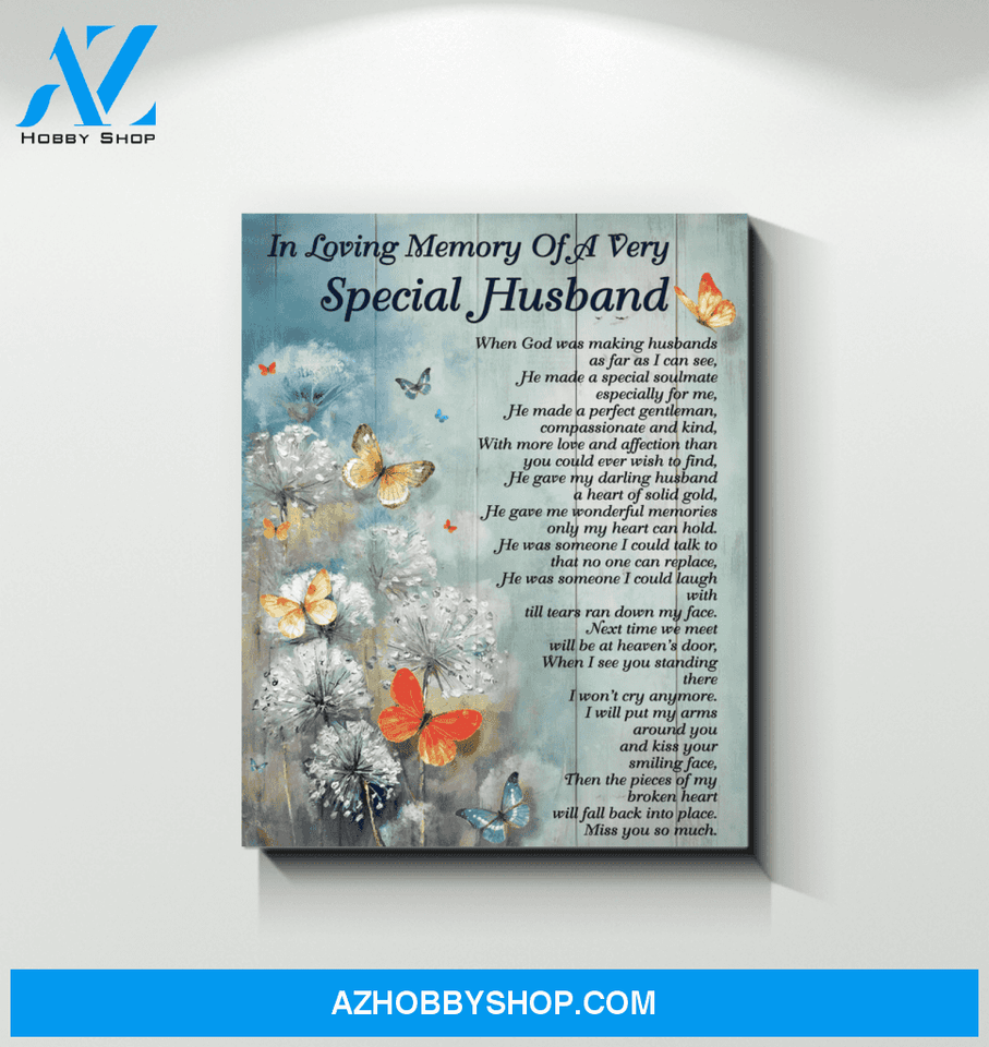 Butterfly Special Husband Wall Art Canvas Prints