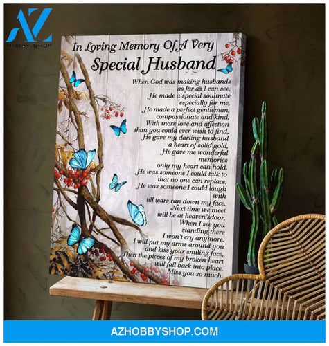Butterfly Special Husband Wall Art Canvas Prints