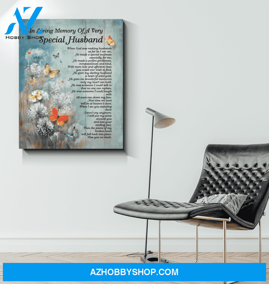 Butterfly Special Husband Wall Art Canvas Prints