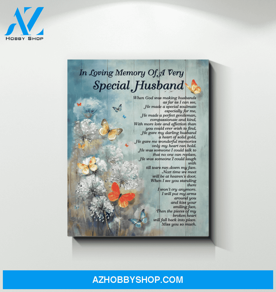 Butterfly Special Husband Wall Art Canvas Prints