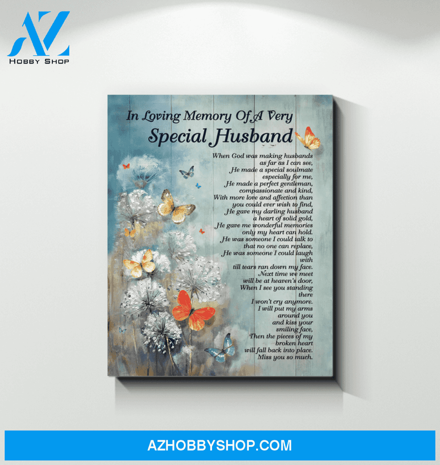 Butterfly Special Husband Wall Art Canvas Prints