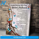 Butterfly Special Husband Wall Art Canvas Prints